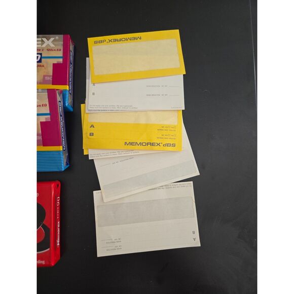 TDK Maxell Memorex Lot of 17 Blank Cassette Tapes Variety 120m 90m D90-NEW - Picture 2 of 8